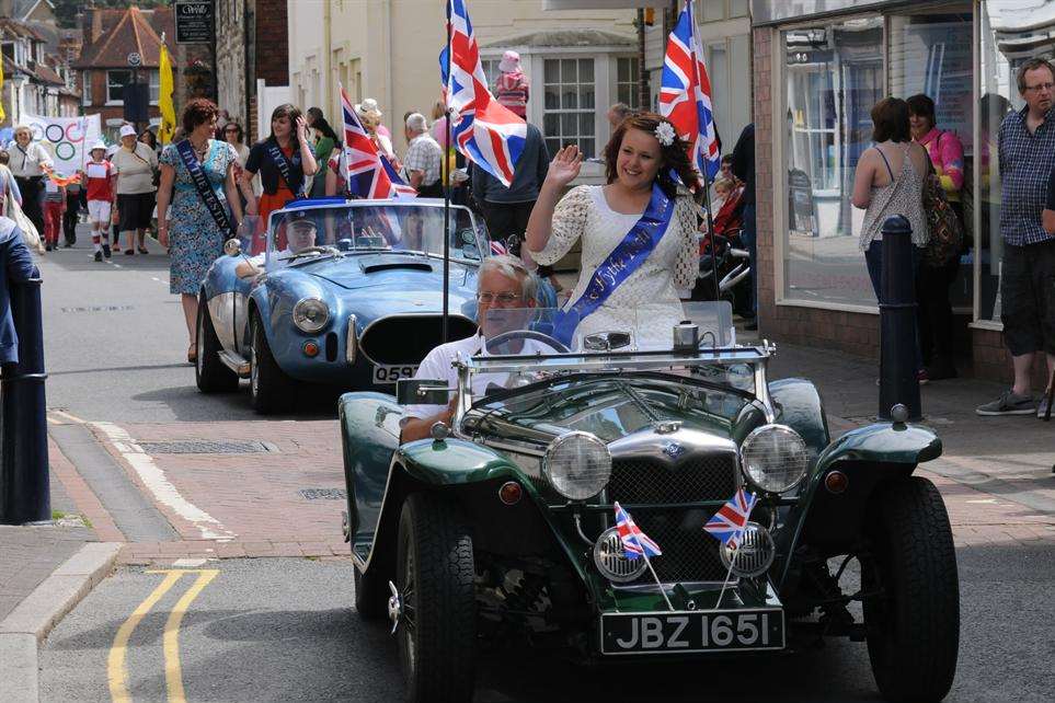 The 2012 Hythe Festival with the then Miss Hythe Sophie Moon.