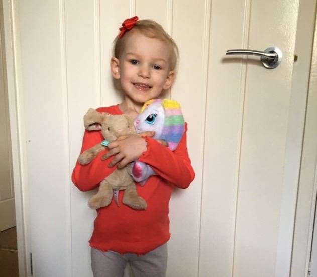 Nellie-Rose, from Maidstone, has neuroblastoma, a rare and aggressive form of cancer