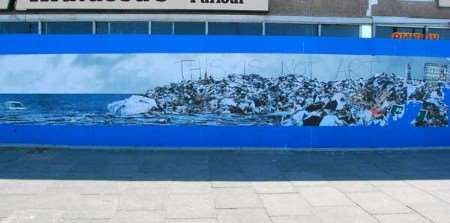 The vandalised mural on Margate seafront. Picture: Nick Evans