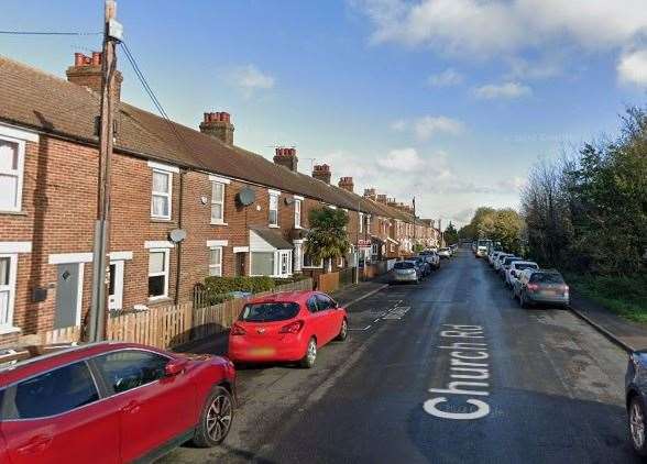 Sarah's car was smashed in Church Road in Murston near Sittingbourne. Picture: Google Maps