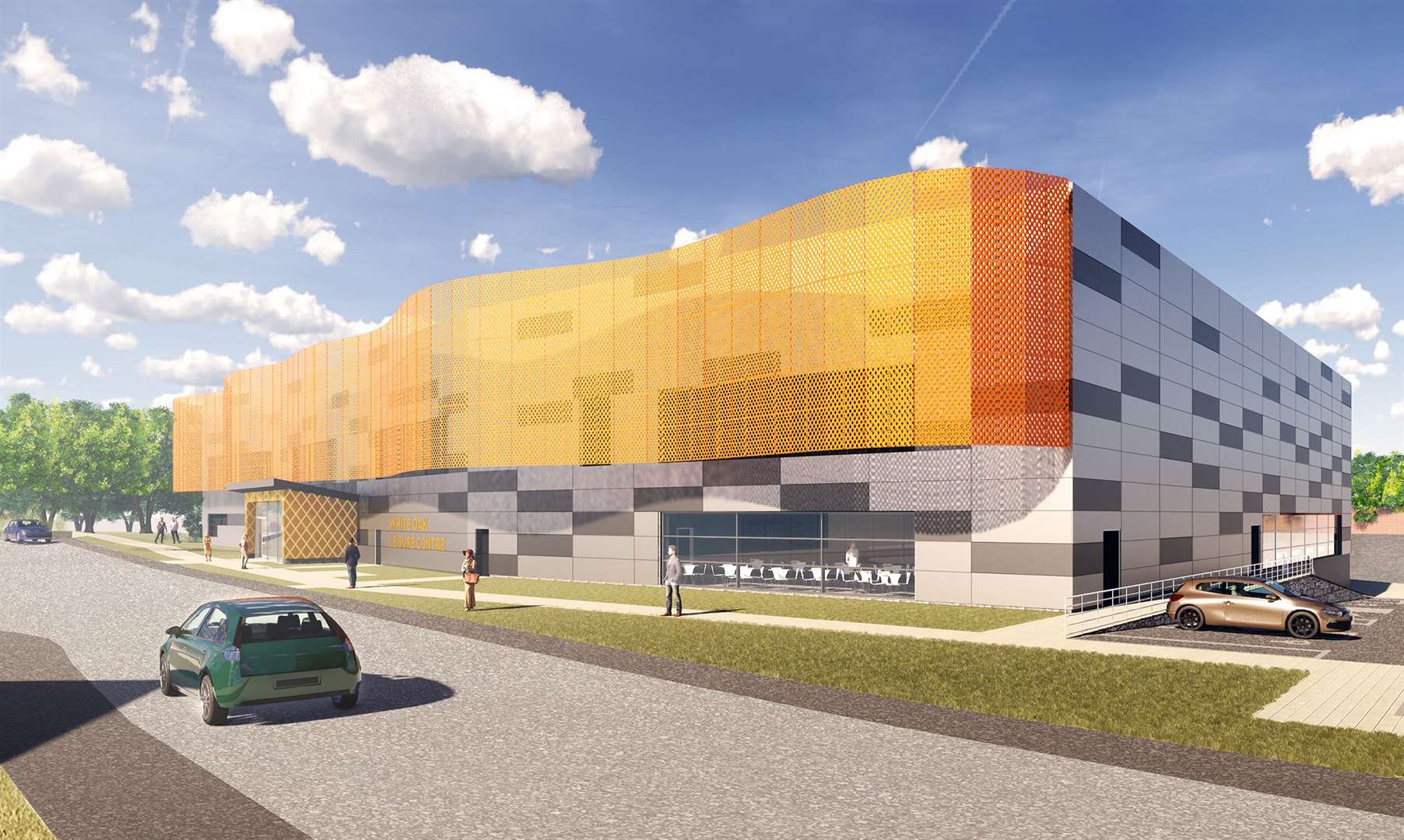 An artist's impression of how the new look leisure centre will look in Hilda May Avenue, Swanley.