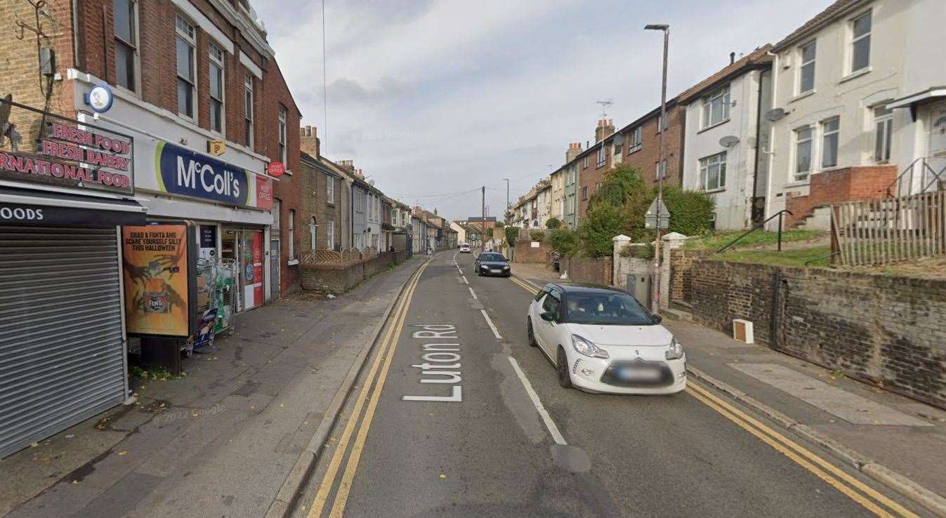 The wine was stolen from a shop in Luton Road, Chatham. Photo credit: Google Maps