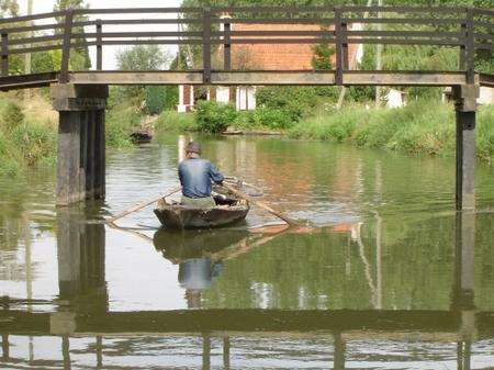 Local transport through the Audomarais marshes near St Omer.
