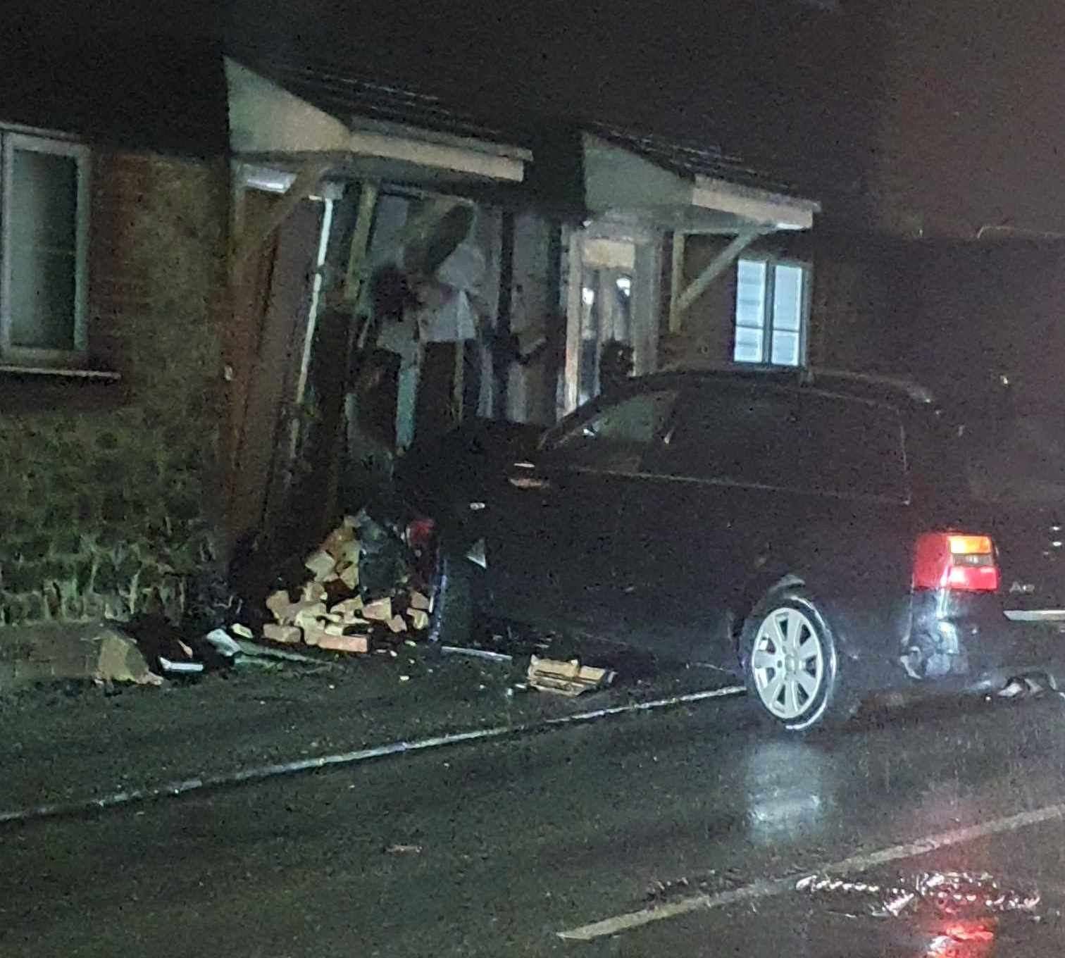 Mamsonguina Ebuka lost control of her Audi A6 and hit a house in Farleigh Hill, Maidstone. Picture: Elizabeth Mckirdy