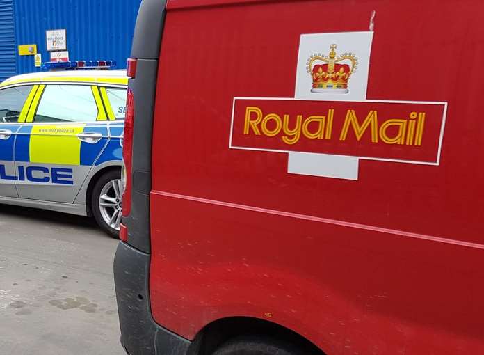 A Royal Mail van was used in the burglary