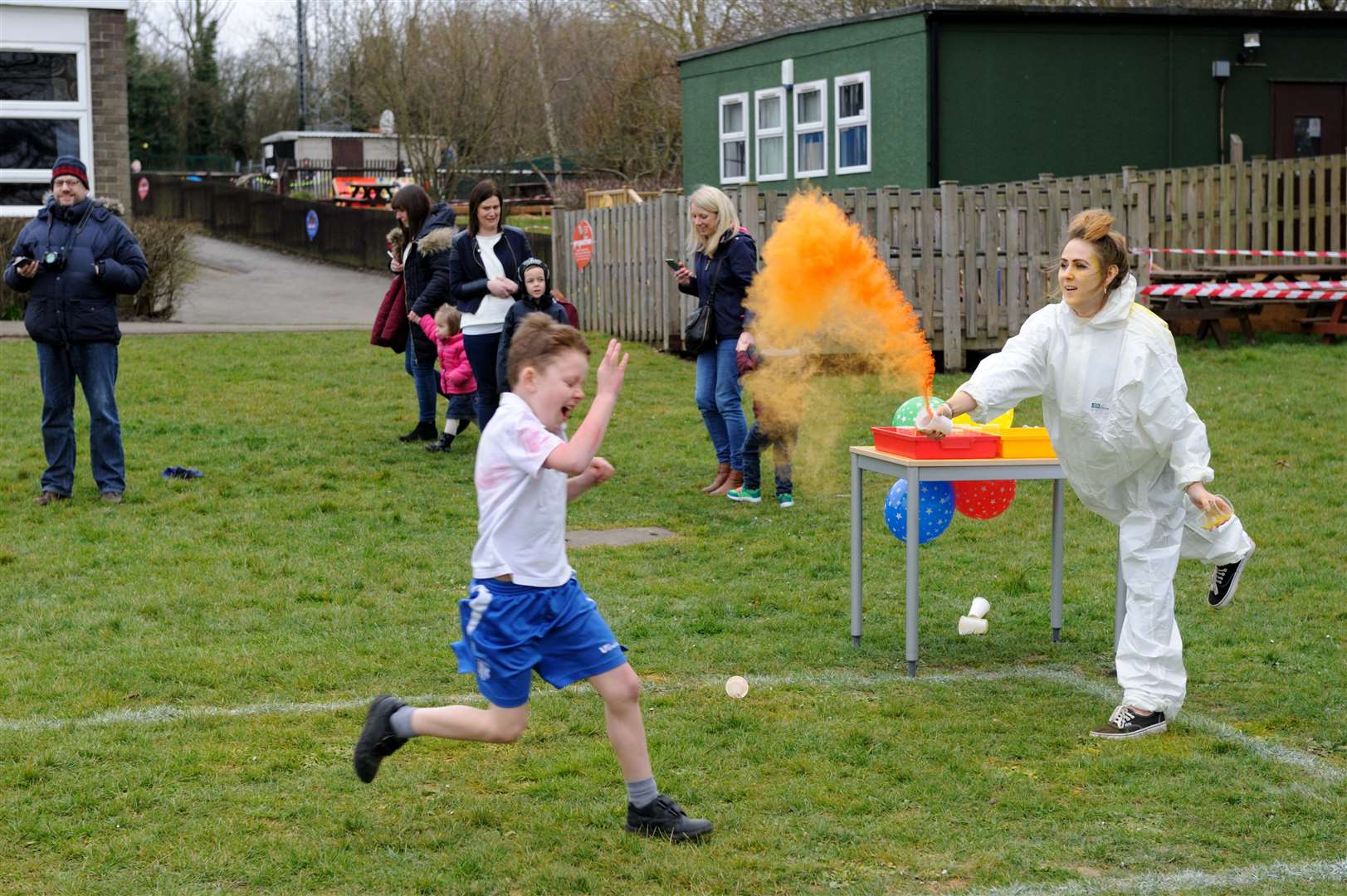 Bean Primary School enjoyed a colour run for Sport Relief.