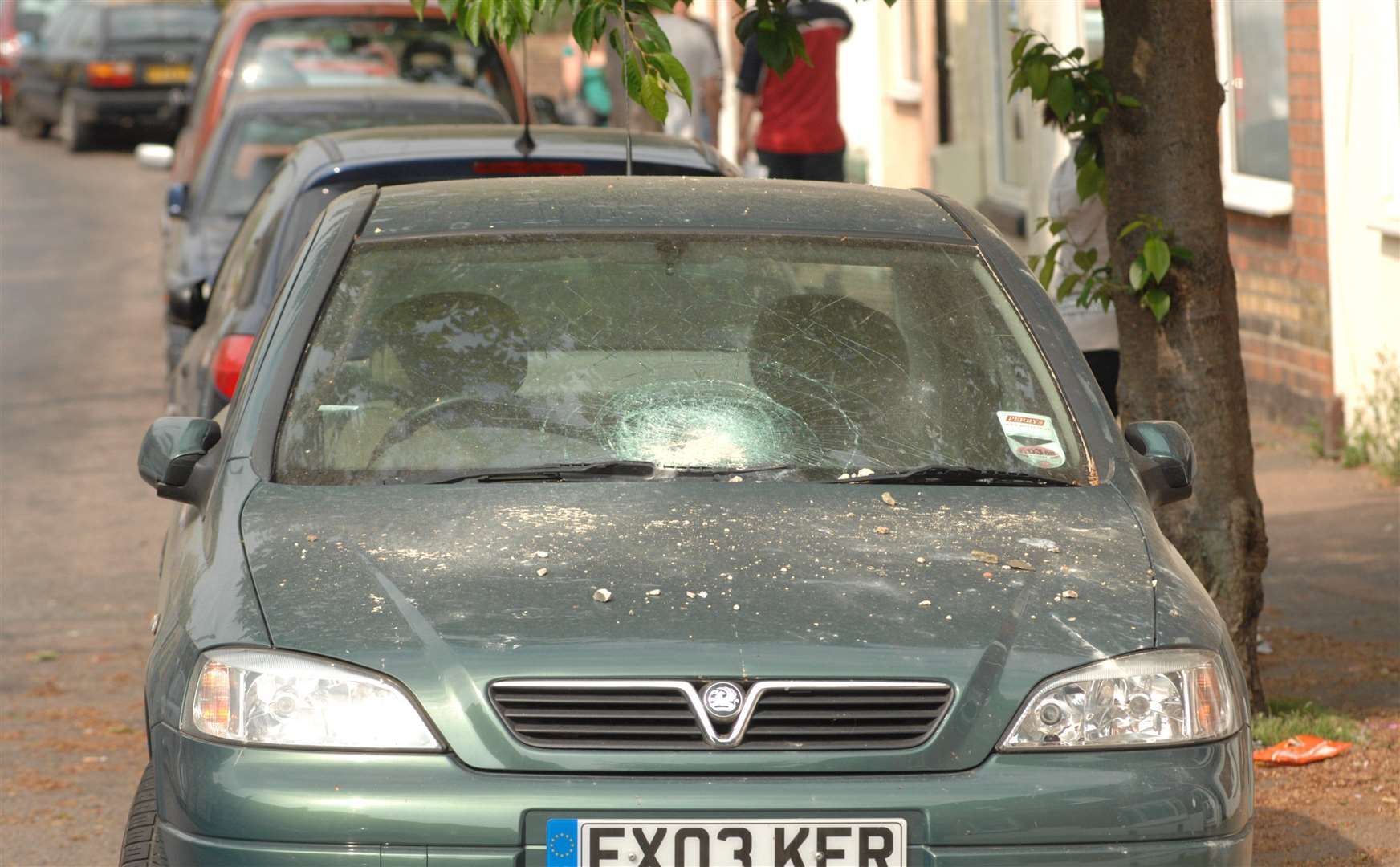 Cars were damaged by the earthquake in Folkestone in 2007 Picture: Gary Browne