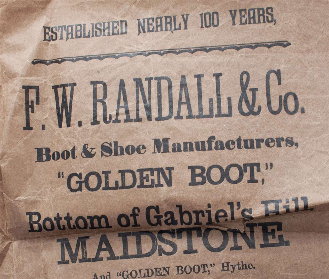 An advert for the business from the 1880s