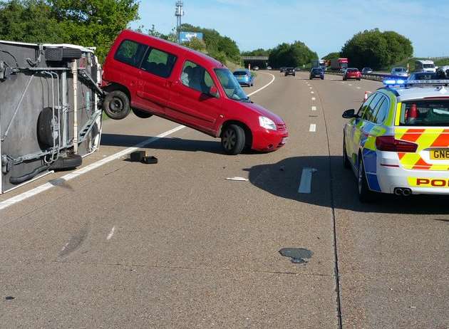 Police have warned drivers to expect delays. Pic: @KentPoliceRoads