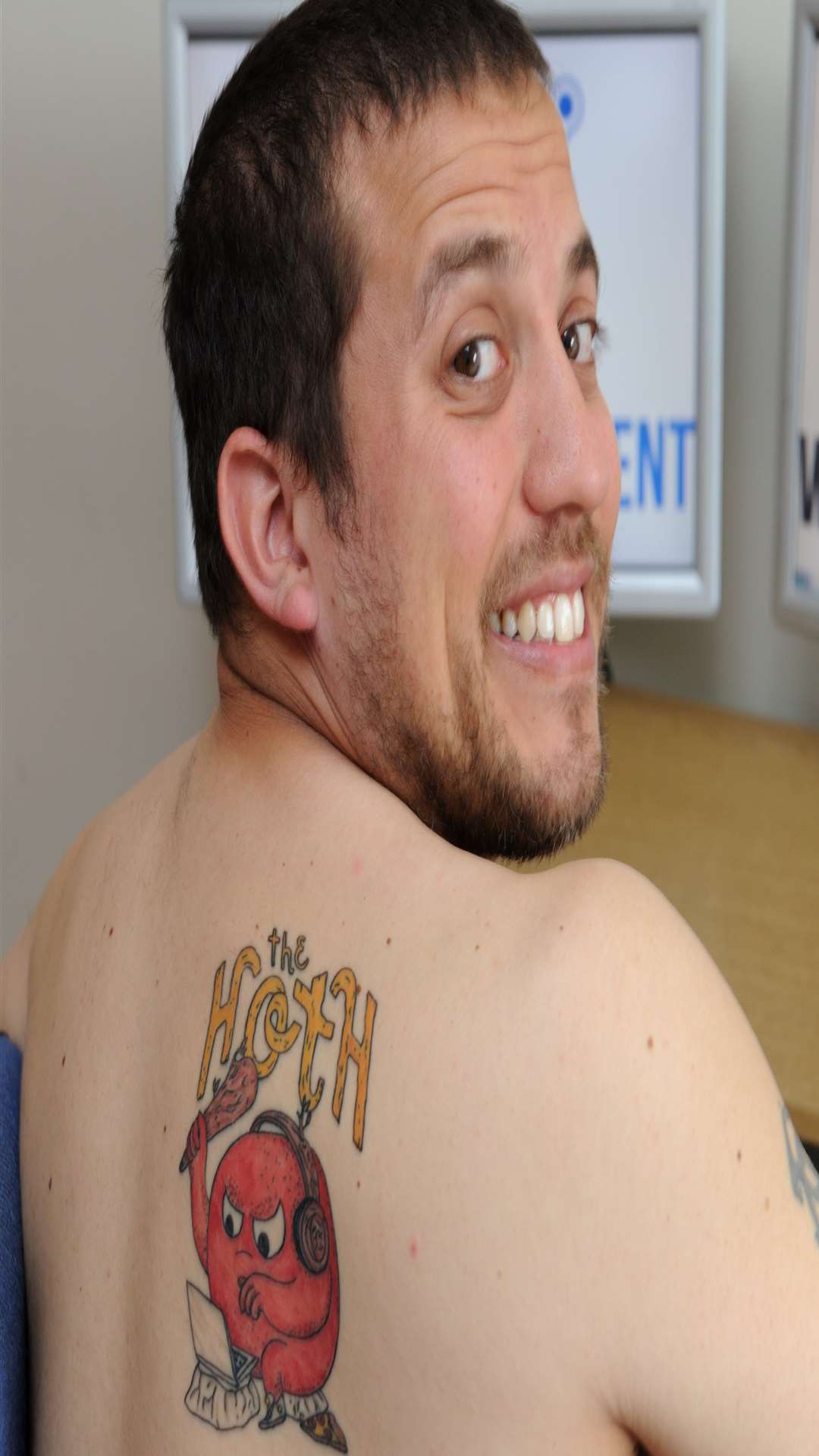 Andy Palmer and his new tattoo