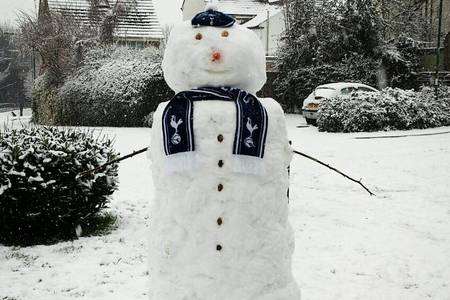 This snowman proudly displays a scarf in Dartford. Picture by Darryl Pitman