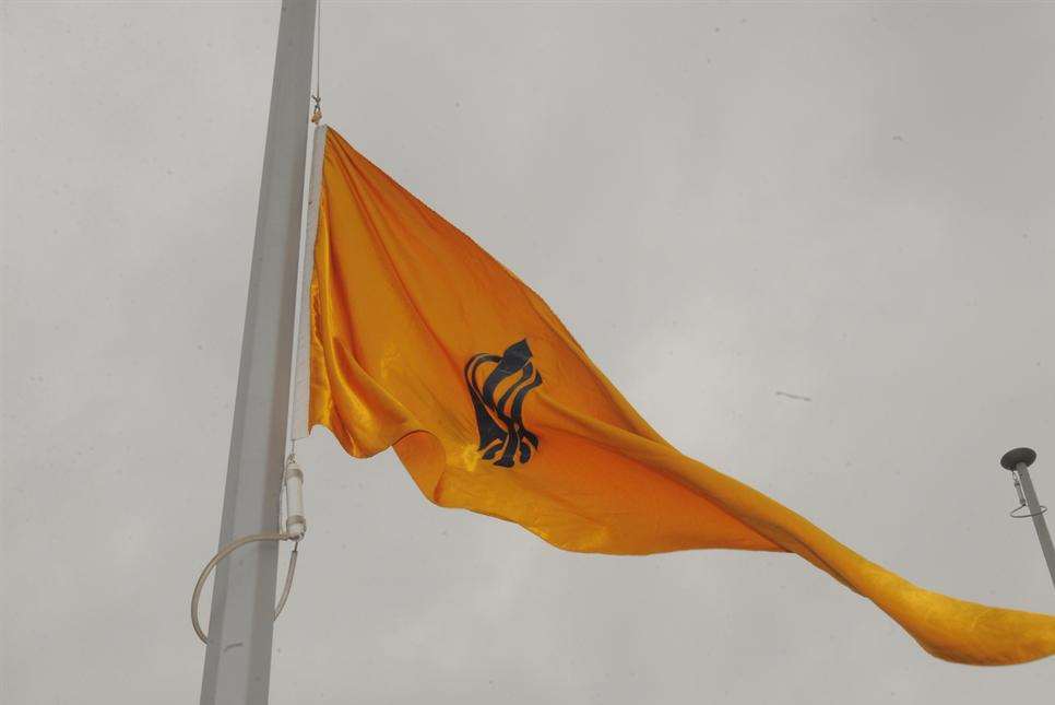 Sikh flag raising ceremony