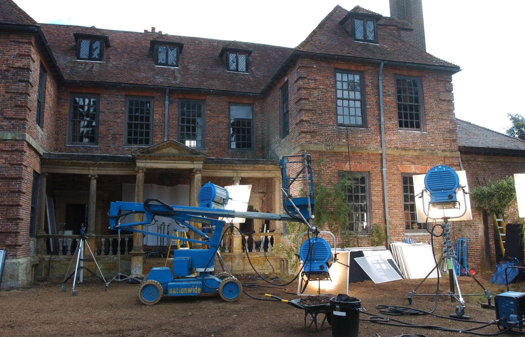 Groombridge Place during the filming of Pride and Prejudice. Picture: Matthew Walker