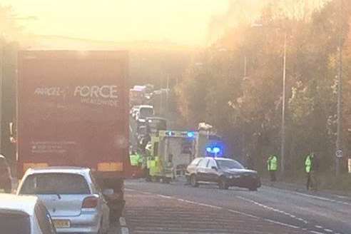 The scene of the crash in Harbledown