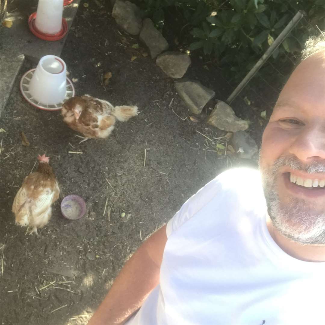 Garry from kmfm Breakfast counts his chickens