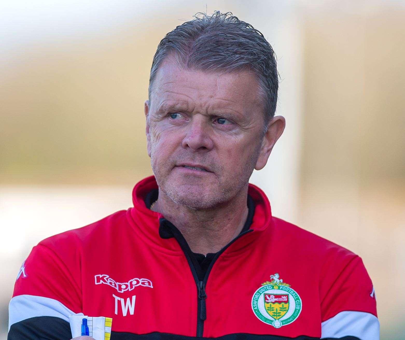 Ashford United manager Tommy Warrliow Picture: Ian Scammell