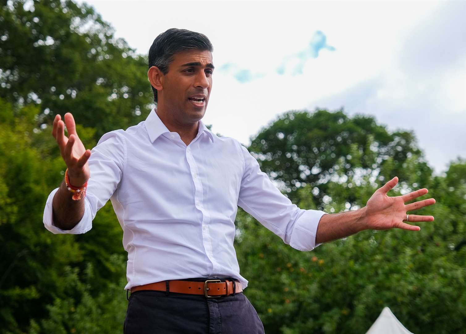 Rishi Sunak during his first campaign to be Conservative Party leader