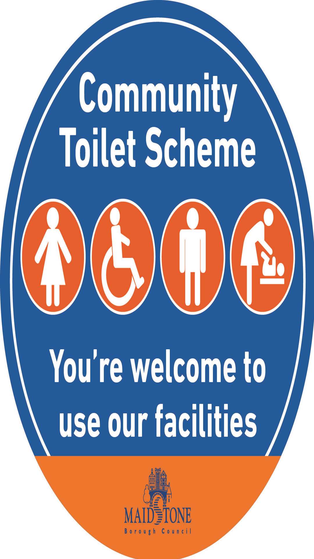 Maidstone Borough Council's community toilet scheme sticker
