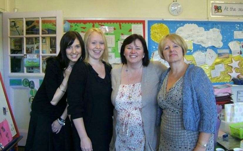 From left: Teacher Laura Southgate, teacher Natalie Simpson, nursery nurse Annette Elms, and teaching assistant Dorothy Masters. Picture: Dorothy Masters