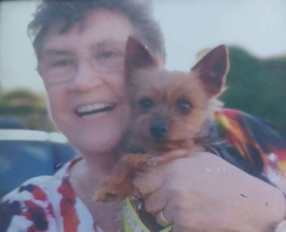 Eunice O'Neill, from Westgate, is "beyond devastated" after seeing her miniature Yorkshire Terrier Mindy mauled to death. Picture: Chell Foreman