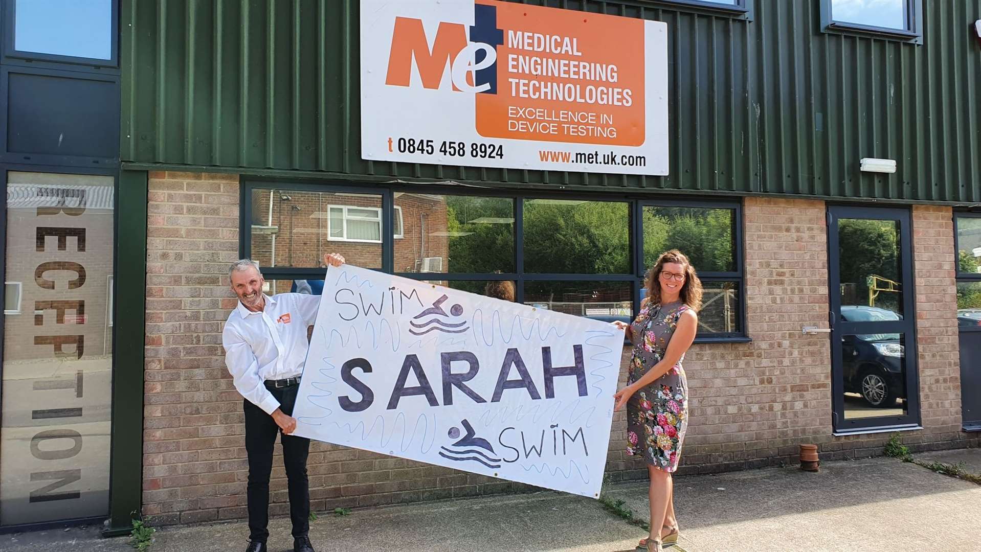 Sarah Philpott with her boss Mark Turner, managing director of Medical Engineering Technologies
