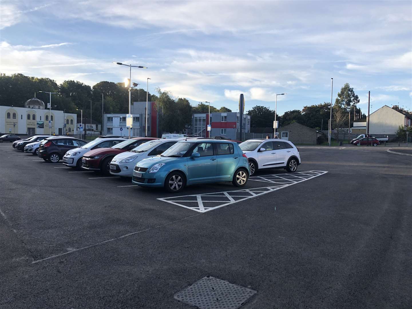 The car park quickly filled up