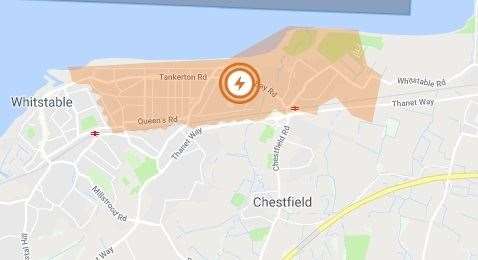 A large area is affected by the power outage (11292922)