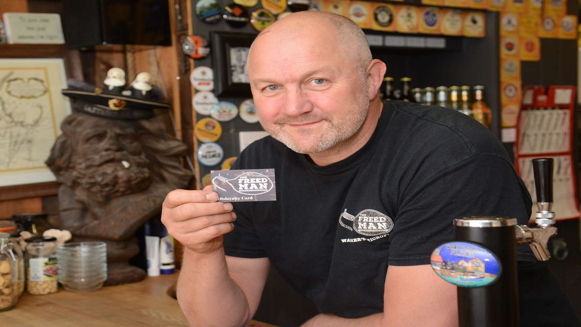 Ian Goodban who has devised a disloyalty card for his micro pub and customers who drink in different establishments