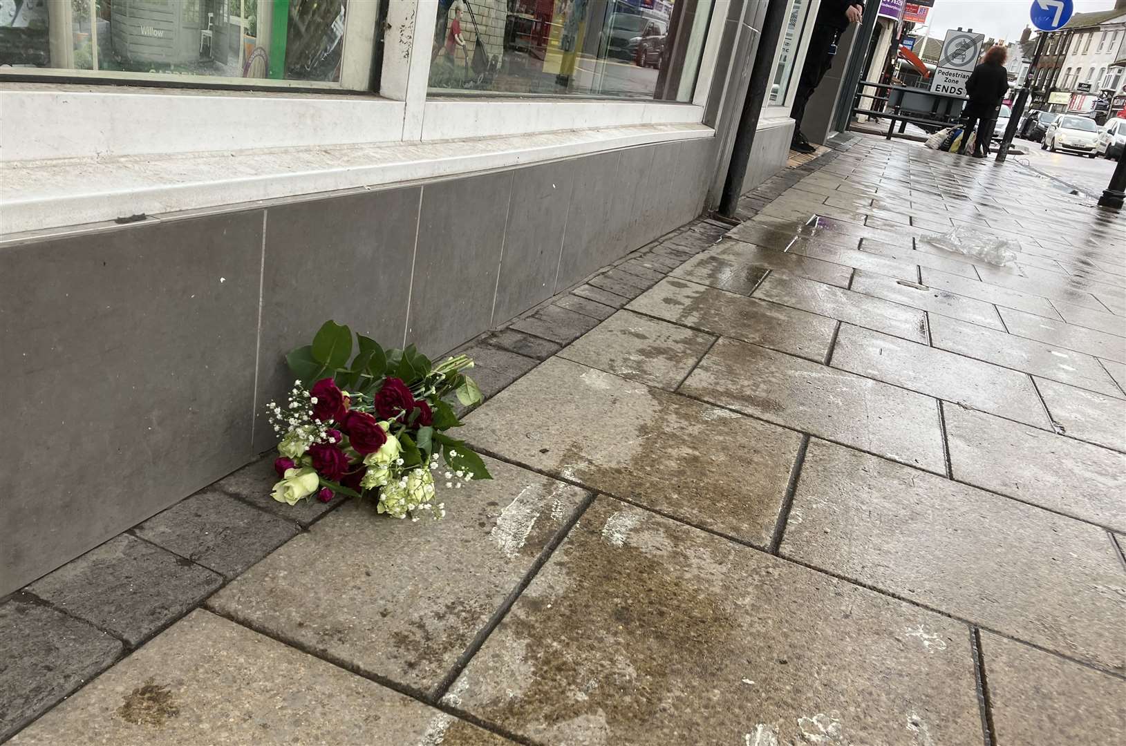 Flowers have been laid outside Wilko