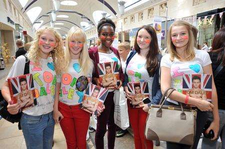 Tom Daley fans at Bluewater. Picture by Nick Johnson
