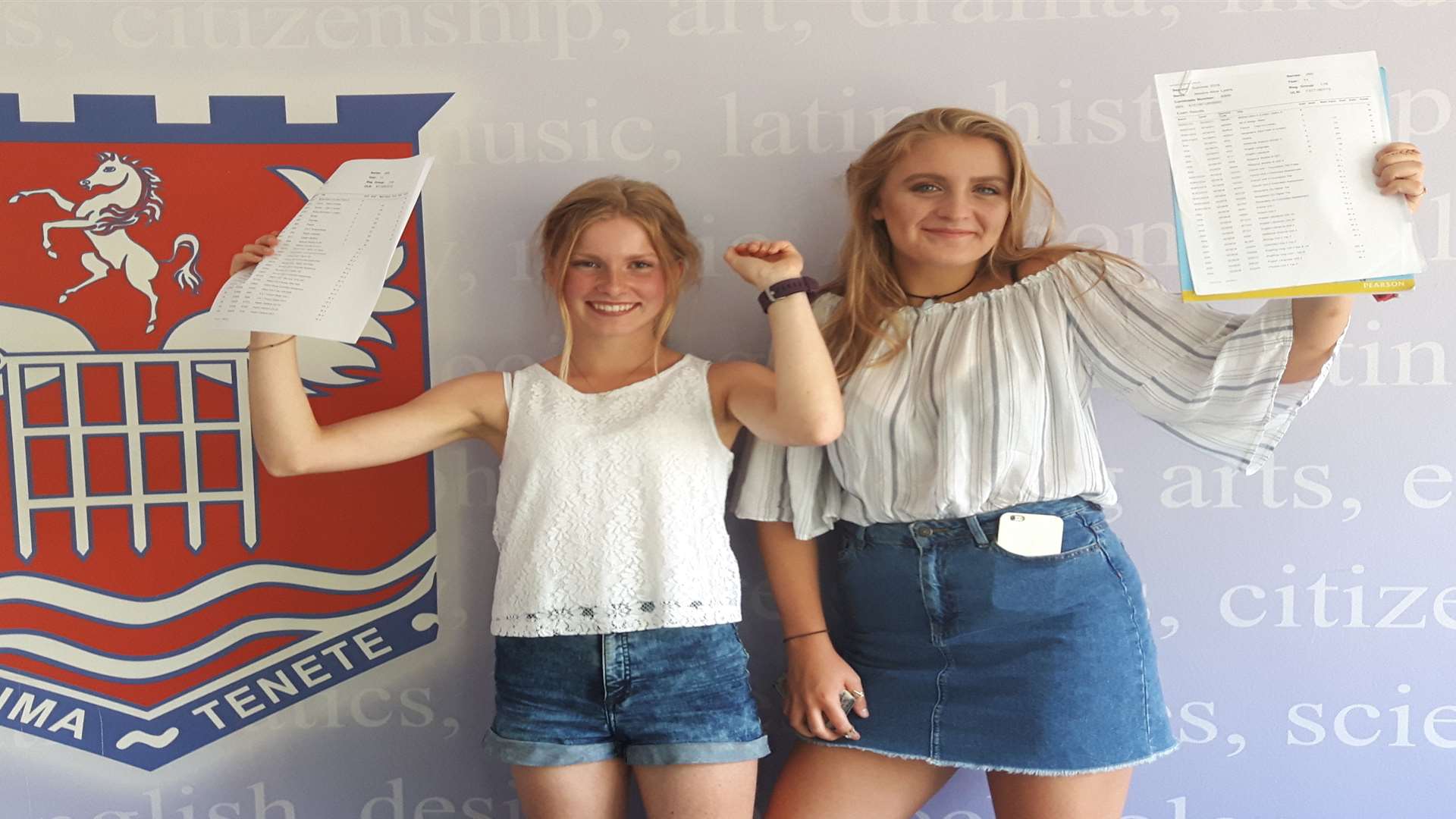 Kristen Hayes and Jessica Lyons celebrate great results