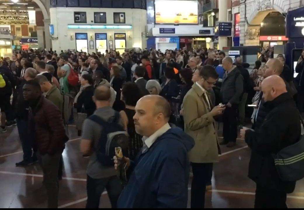 Kent commuters have been caught up in travel chaos at London Victoria train station