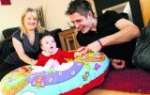 Reisha Dodds and Alex Barr with baby Alexa