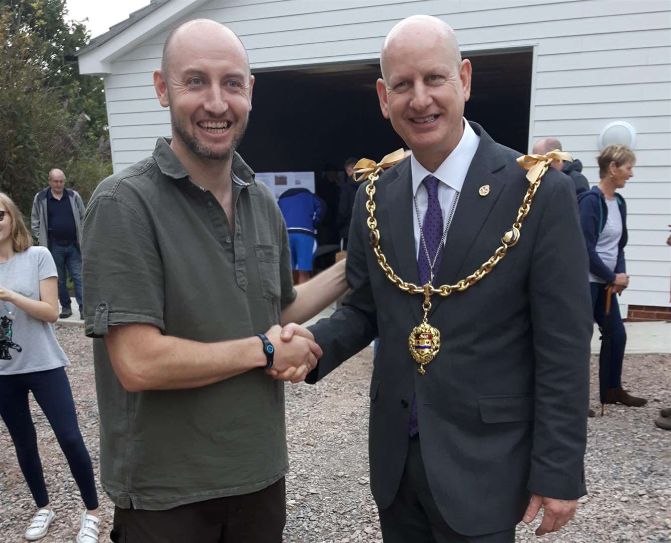 Paul Wilby and the Mayor Dave Naghi at the opening ceremony