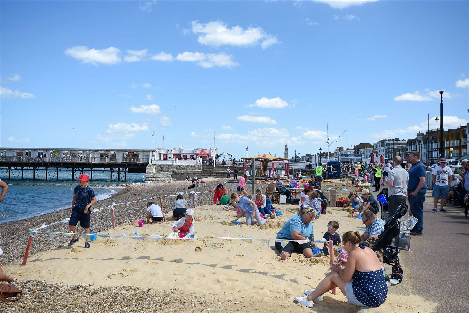 Crowds on Herne Bay beach during a sandcastle competition two years ago
