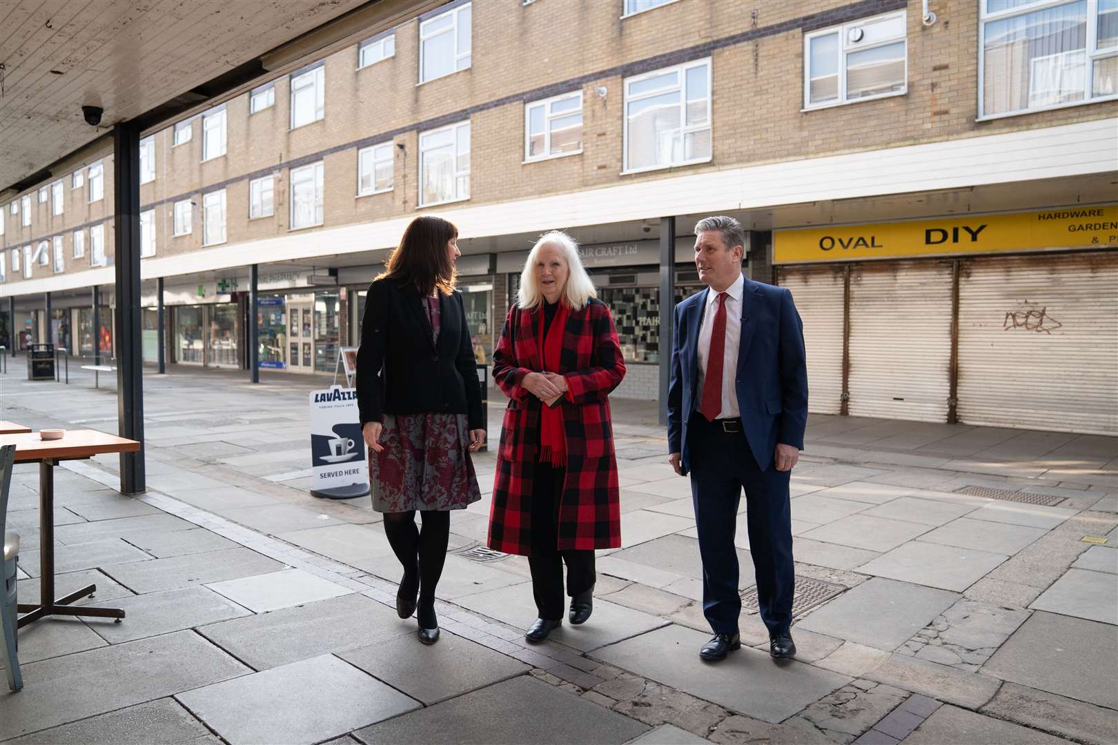 Sir Keir Starmer on a March 2022 visit to Stevenage, the first of the post-war new towns built by the 1945 Labour government (Joe Giddens/PA)