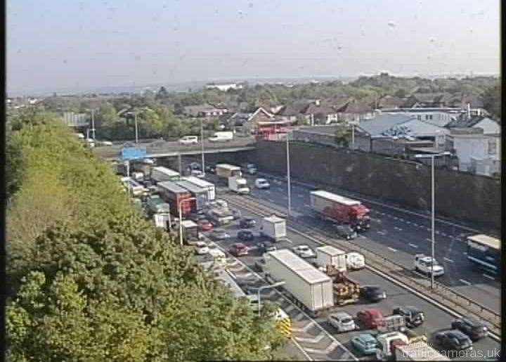 There are six miles of traffic by the Dartford Crossing due to a broken down lorry. Picture: National Highways