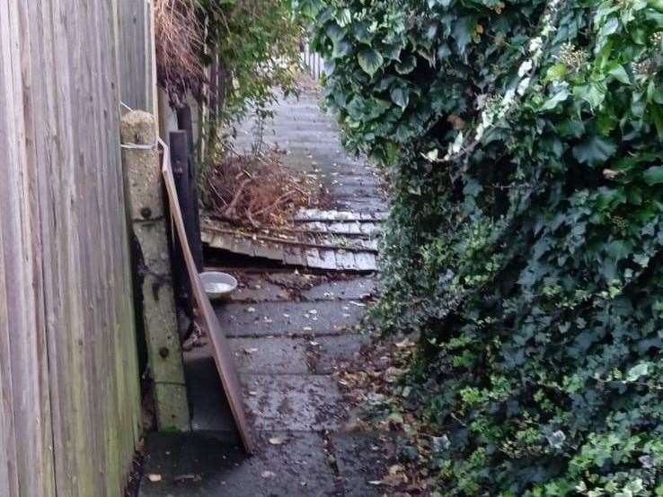 One of the Sheerness alleyways. Picture: Carol Vaughan