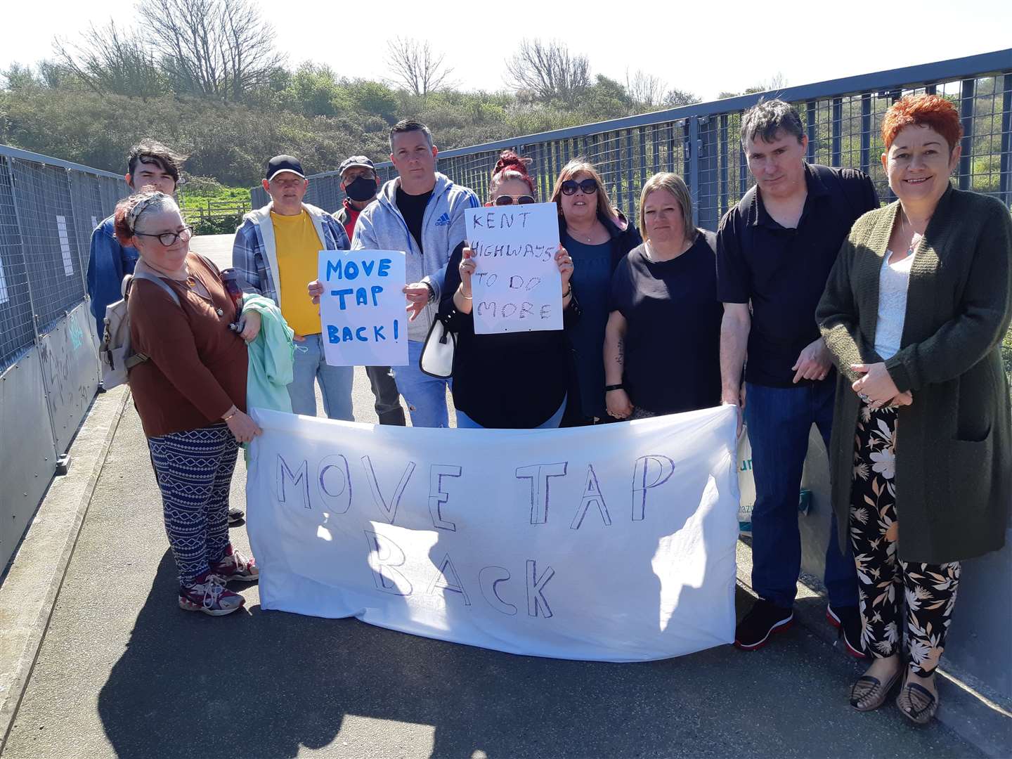 The protest at Aycliffe today. Picture: Sam Lennon KMG