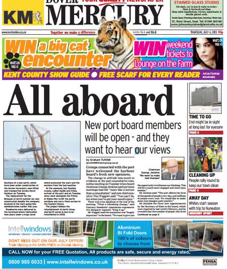 This week's Dover Mercury front page