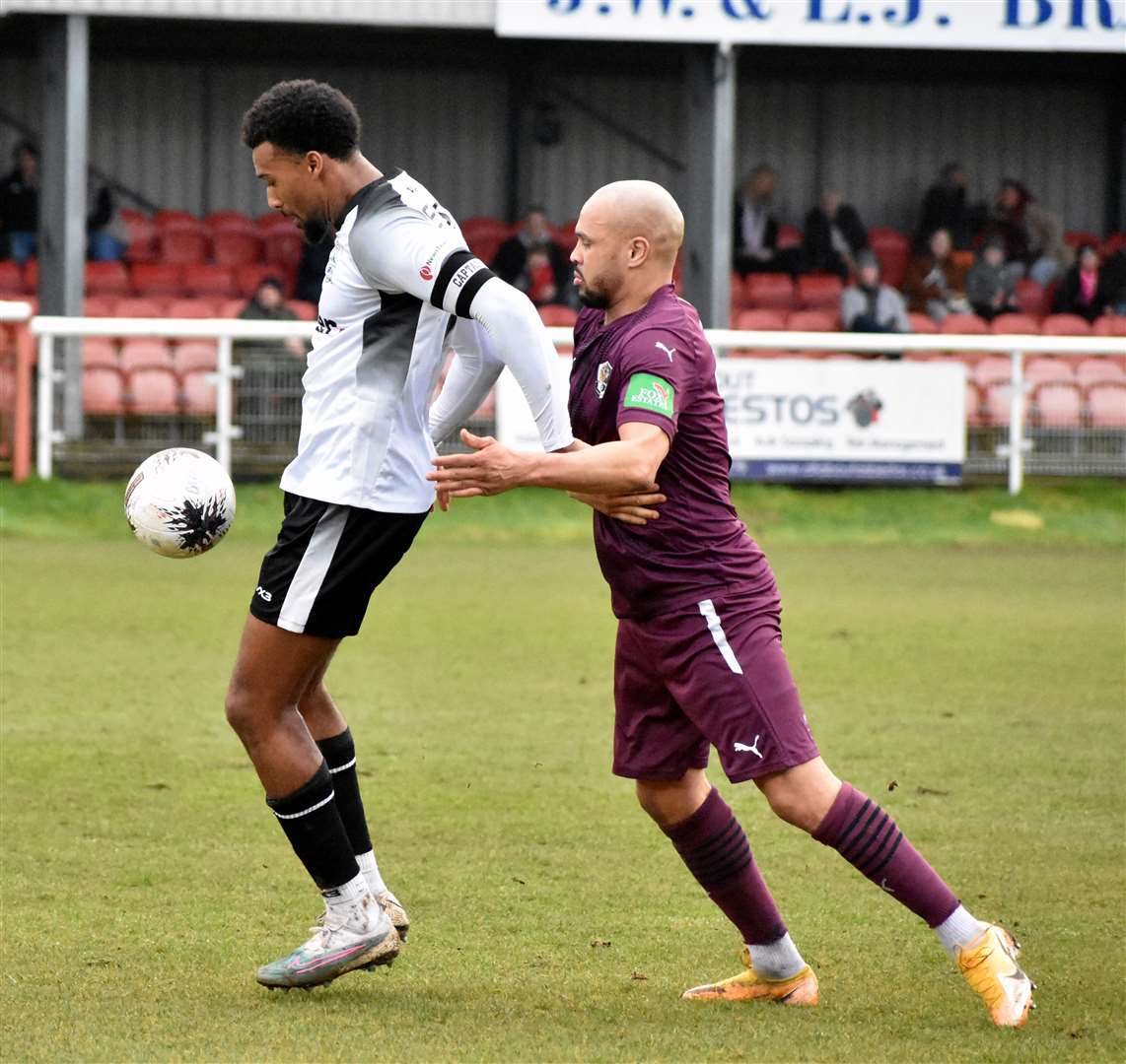 Dover's Jacob Mensah will hope to set a winning example against former club Maidstone this weekend Picture: Randolph File