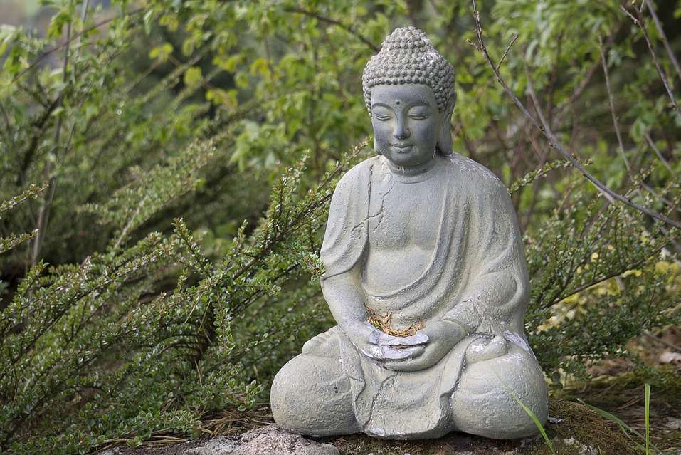A number of garden ornaments - including Buddha statues - were taken. Stock pic