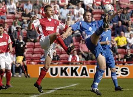 Ben Chorley tries to hook the ball back into the Rotherham box. Picture: ANDY PAYTON