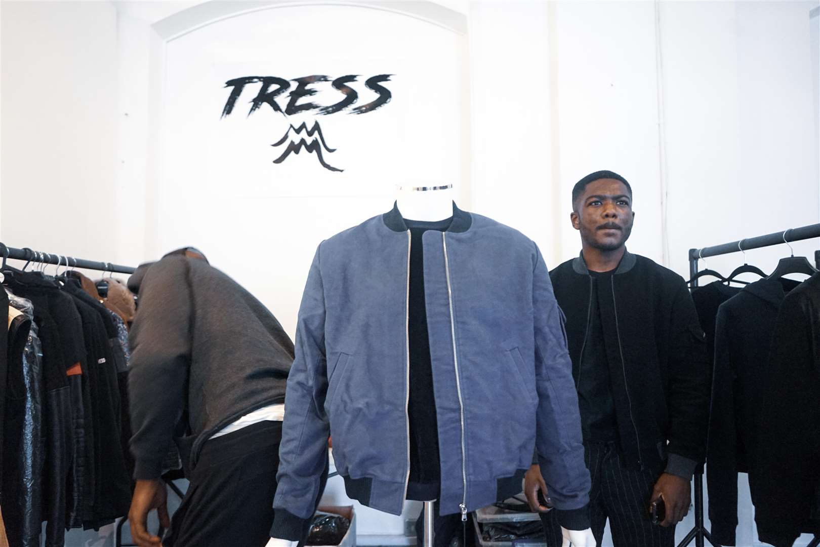 Stephen Skeete and his 10 piece Tress Clothing collection. Pic Tobi Ibikunle (@tokeyy)