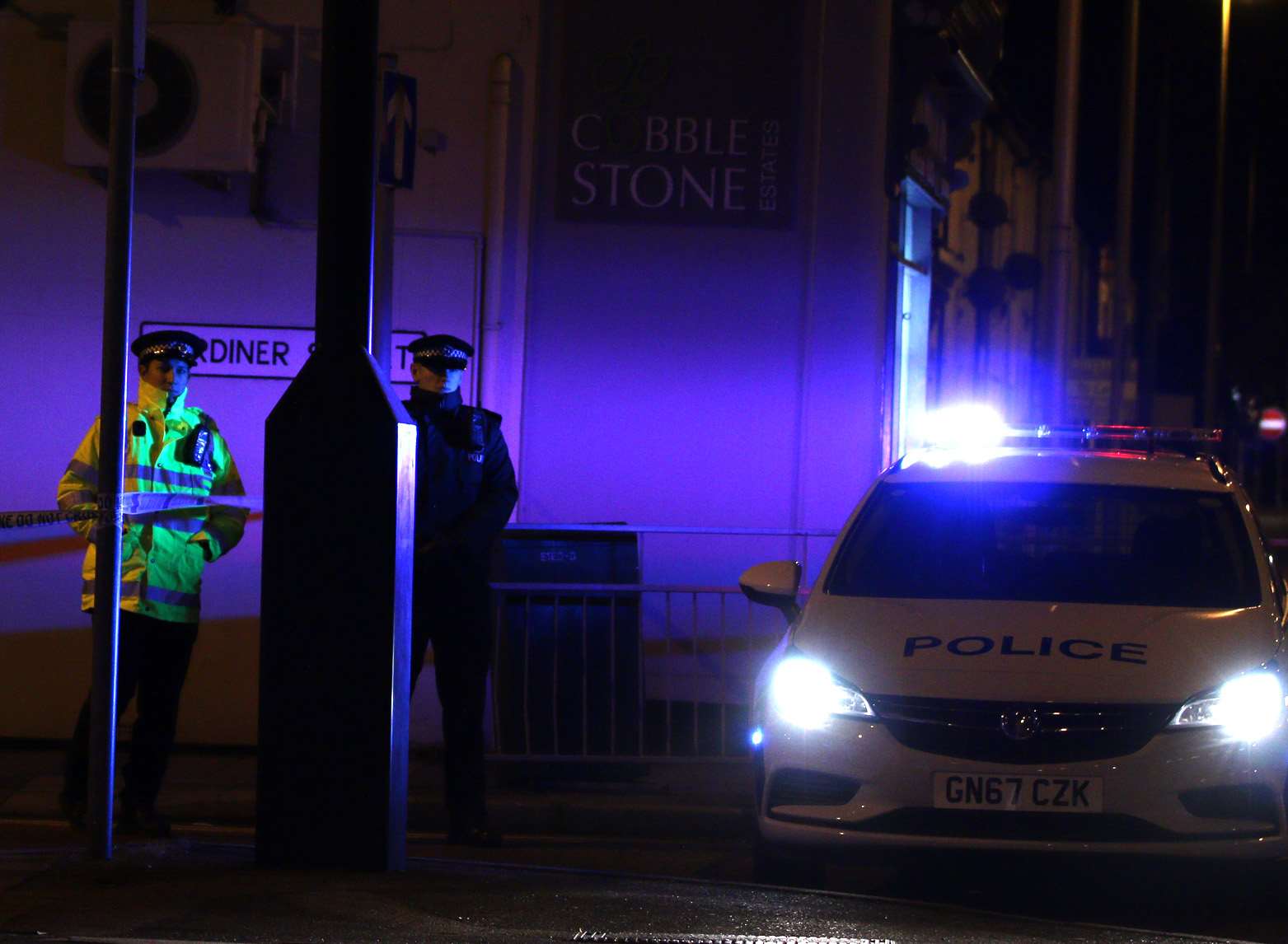 Police at Gardiner Street, Gillingham. Photos: Keith Thompson