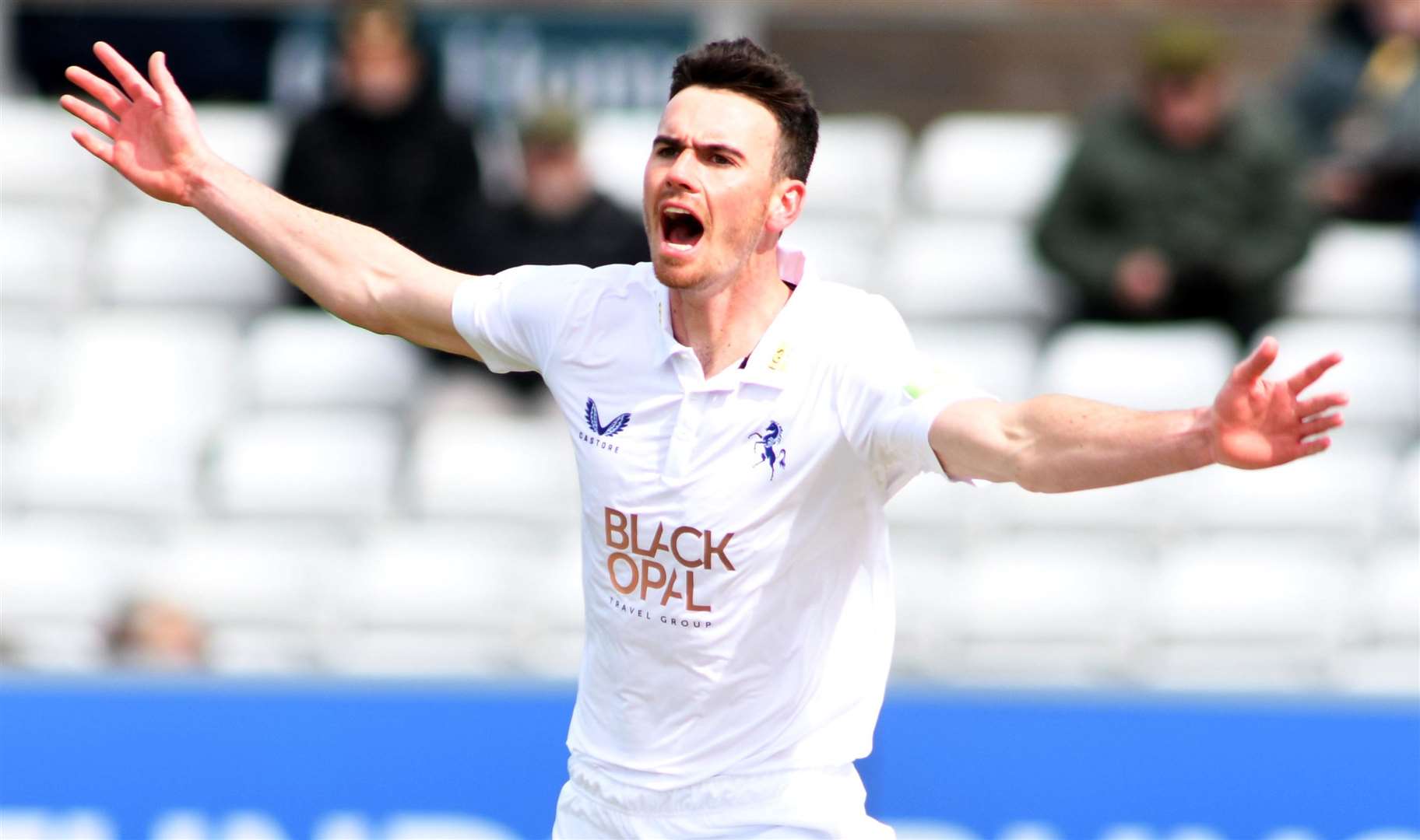 Nathan Gilchrist - took 4-60 for Kent in Hampshire's second innings. Picture: Barry Goodwin