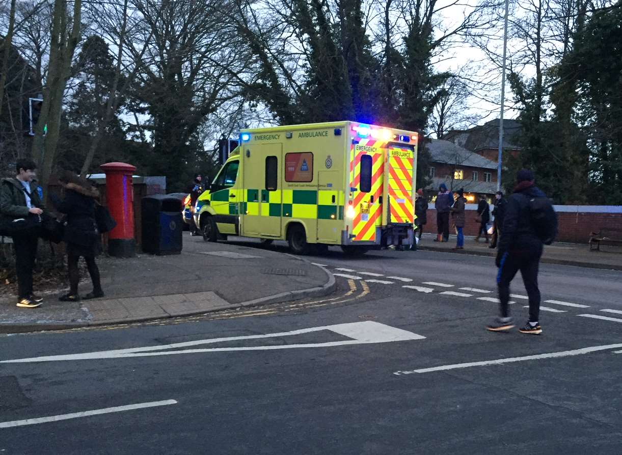 Police and ambulance crews were called out to New Dover Road, in Canterbury