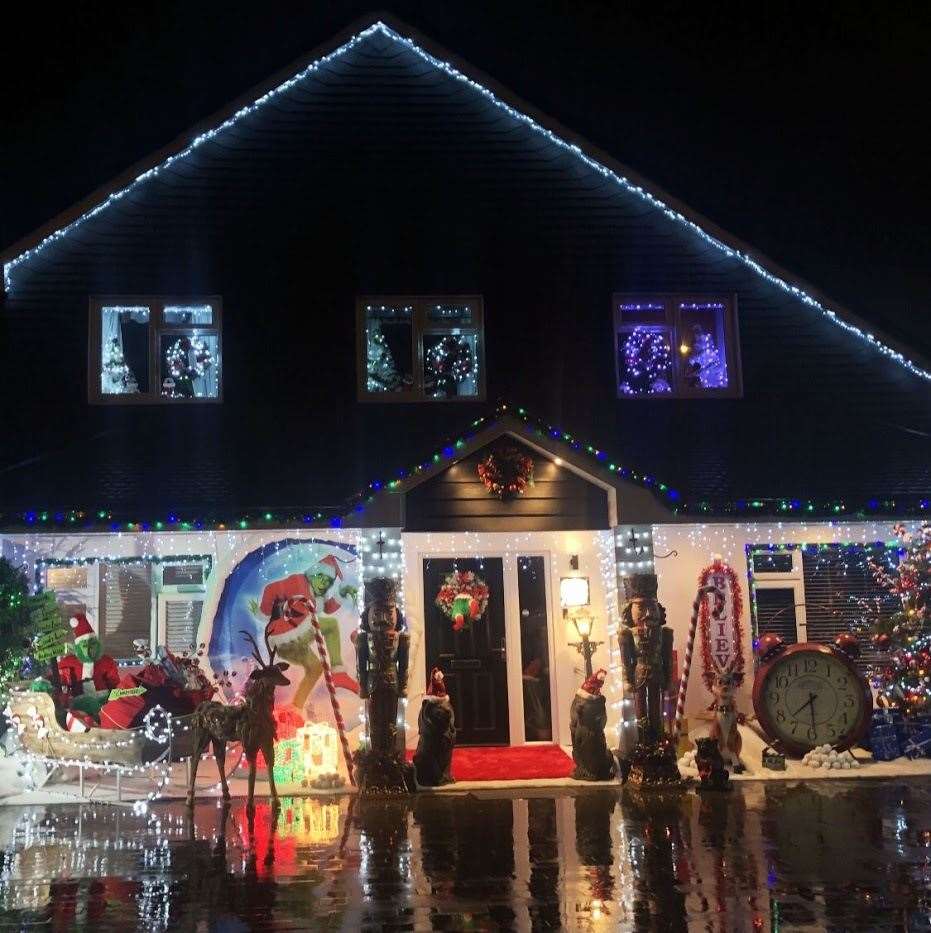 Family home in Wigmore Road, Gillingham, decorated in support of Medway ...