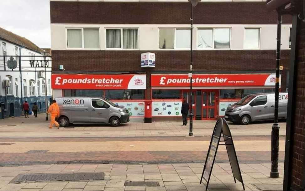 The new Poundstretcher in Gillingham High Street