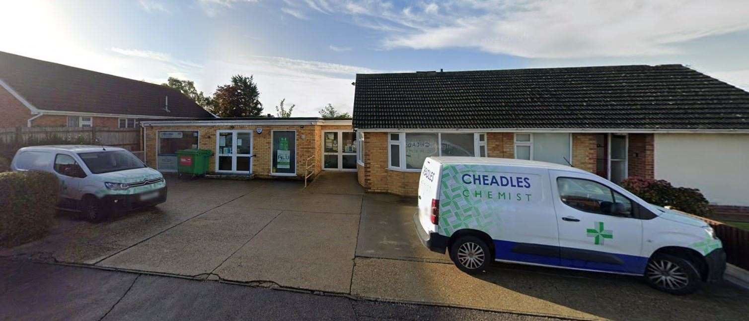 Cheadles Seasalter pharmacy in Faversham Road, Whitstable. Picture: Google